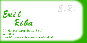 emil riba business card